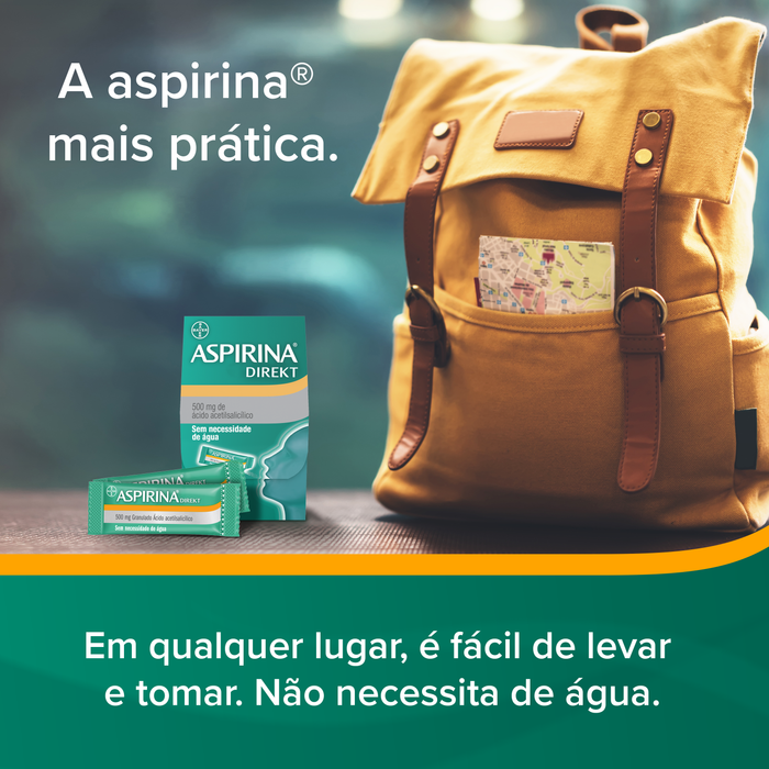 Aspirina® Direkt 500mg s/água 10 saquetas