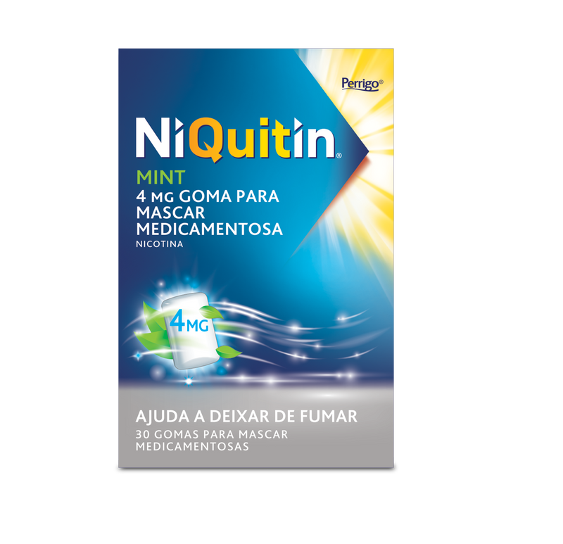 Chicles de menta fresca Niquitin de 4 mg