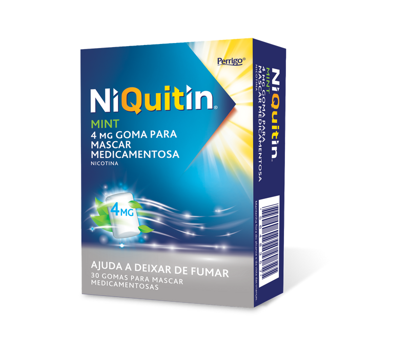 Chicles de menta fresca Niquitin de 4 mg