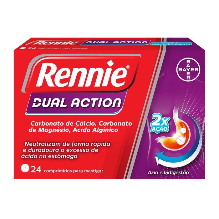 Rennie® Dual Action 24 comp. mastigar