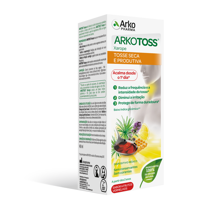 Arkopharma Arkotos Tosse Seca e Produtiva Xarope Frutos Vermelhos