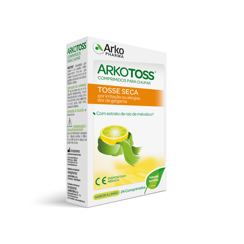 Arkopharma Arkotos Tos Seca Sabor Limón 24 comprimidos.