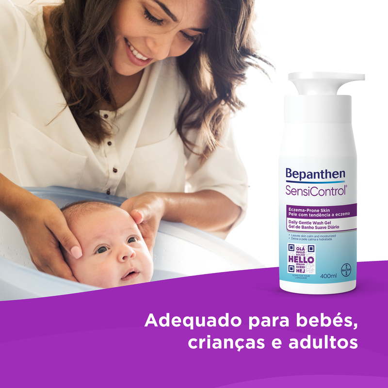 Bepanthen SensiControl® Gel de Banho Suave Diário 400 ml