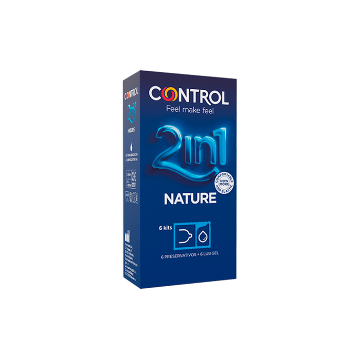 Control 2IN1 Nature Gel + Preservativos 6 un