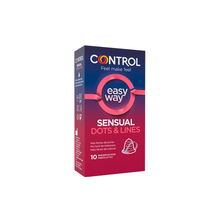 Control Sensual Dots & Lines Easy Way  Preservativos 10 un