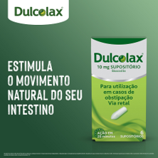Supositorios Dulcolax Laxante 6 unidades.