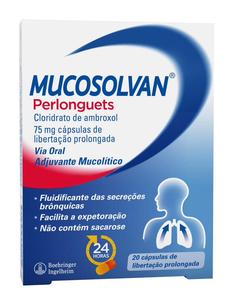 Mucosolvan Perlonguets 75mg 20cáps.