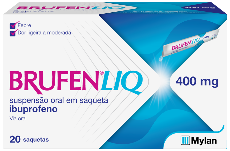 Brufen Liq 400 mg 20 Saquetas Solução Oral